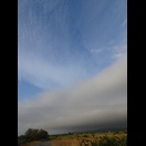 Von blauem Himmel bis Regen in einem Foto